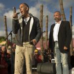 Kees Twisk en Joop Mulder tijdens de opening. Foto Eddy Westveer