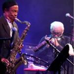 Jean Toots Thielemans with Johnny Griffin photo Hans Speekenbrink
